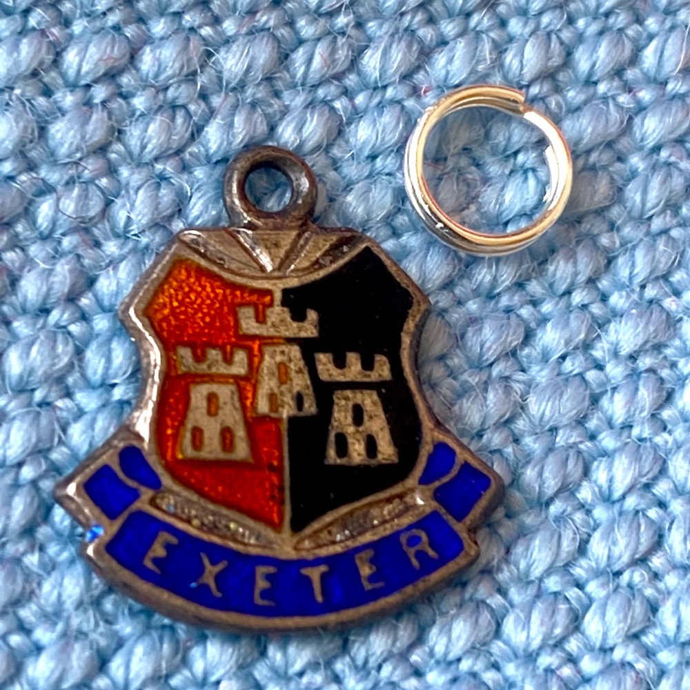 Exeter England travel souvenir bracelet sterling silver charm